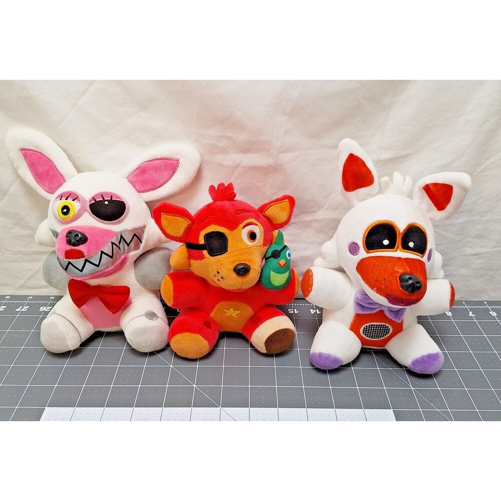 Five Nights at Freddys Lot of 3 Funtime Rockstar Sister Location Lolbit Foxy